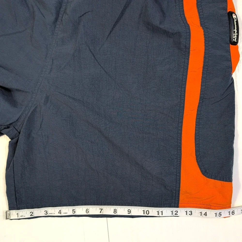 Vintage Champion Swim Trunks Mens XXL Blue Orange 90s Sailing Shorts USA Made